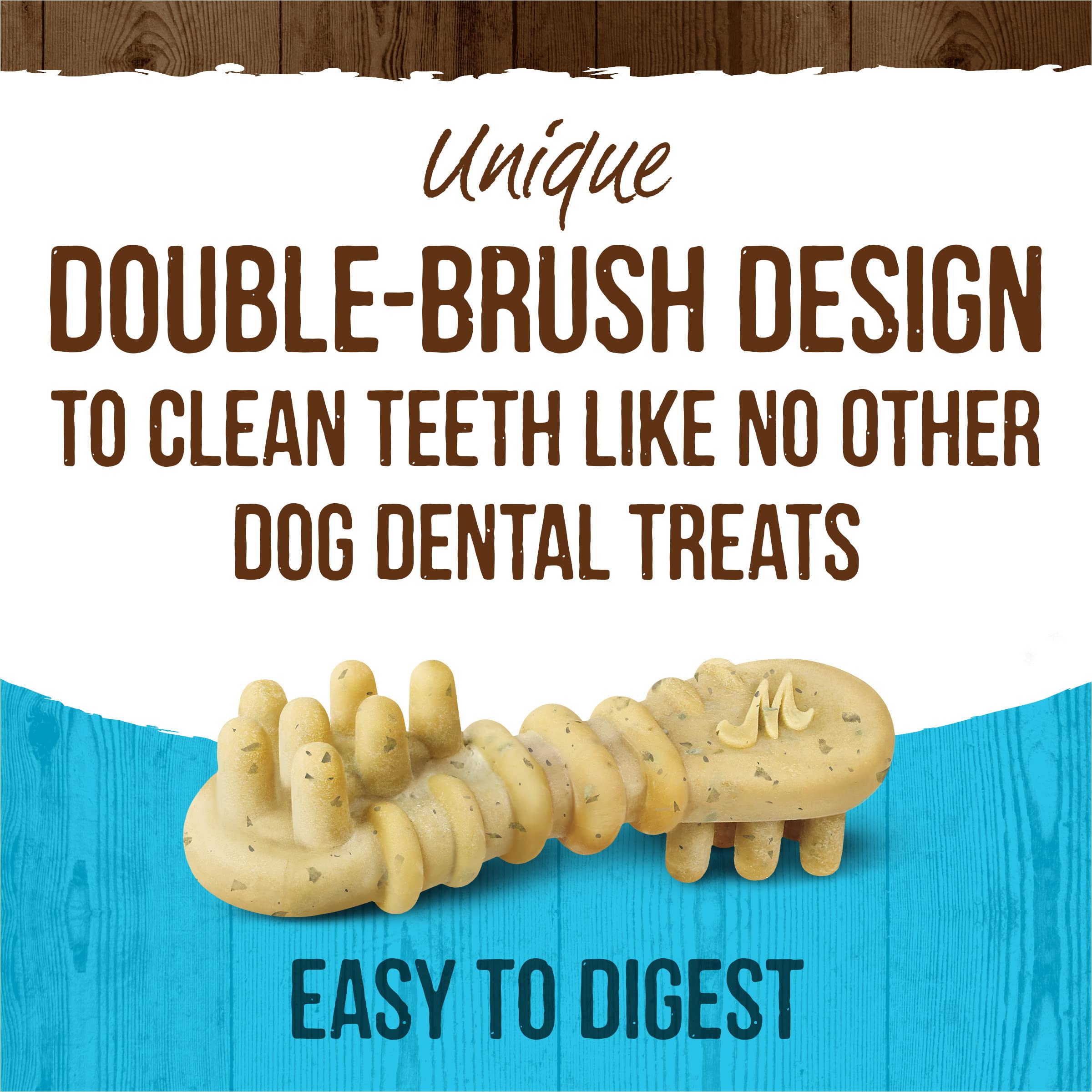Merrick Fresh Kisses Natural Dental Chews Toothbrush Treat Shape Infused With Real Mint For Tiny Dogs 5-15 Lbs - 78 ct. Box - Image 3