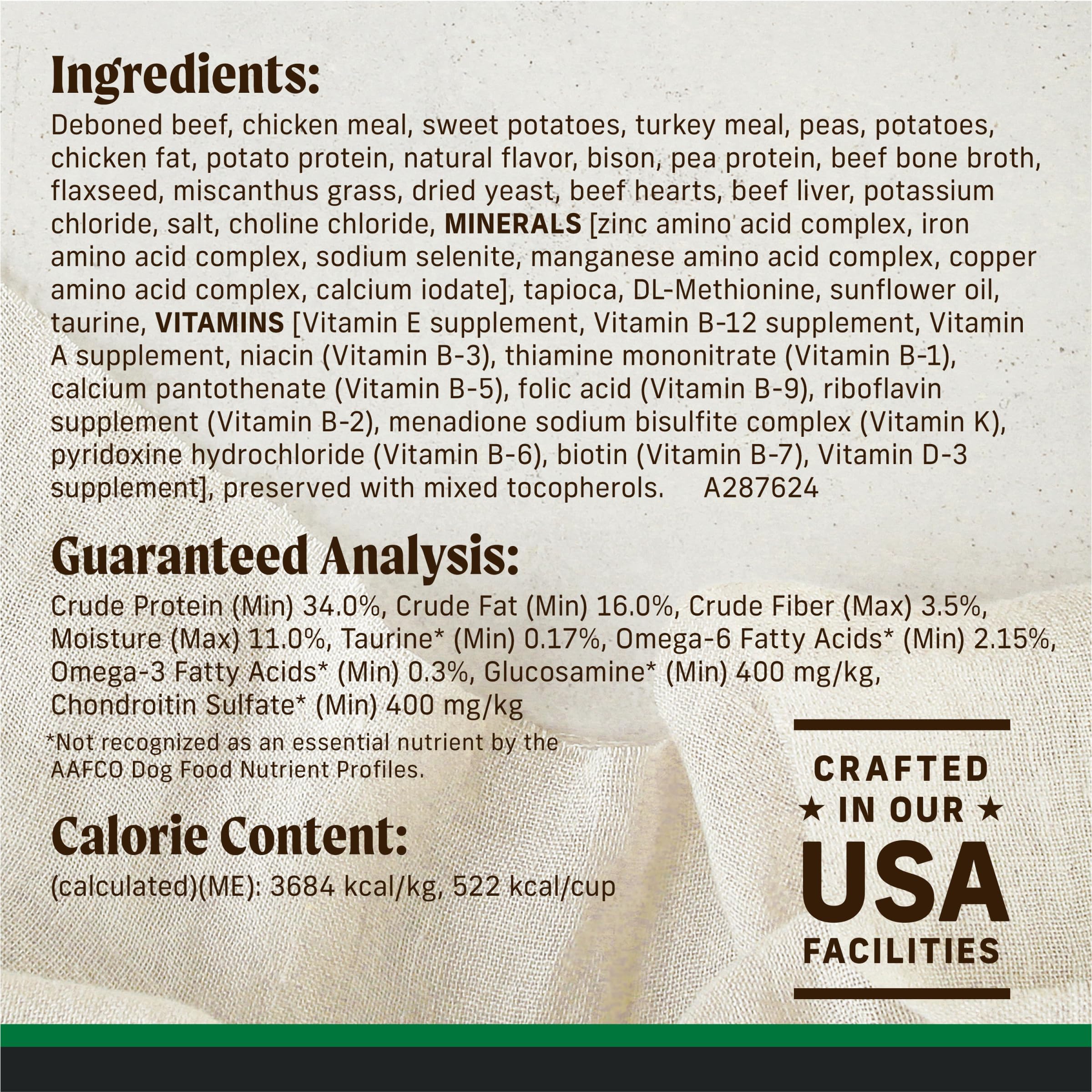 Merrick Grain Free Dry Dog Food Backcountry Bone Broth Coated Kibble Heartlands Recipe with Beef and Bison - 18.5 lb. Bag - Image 5