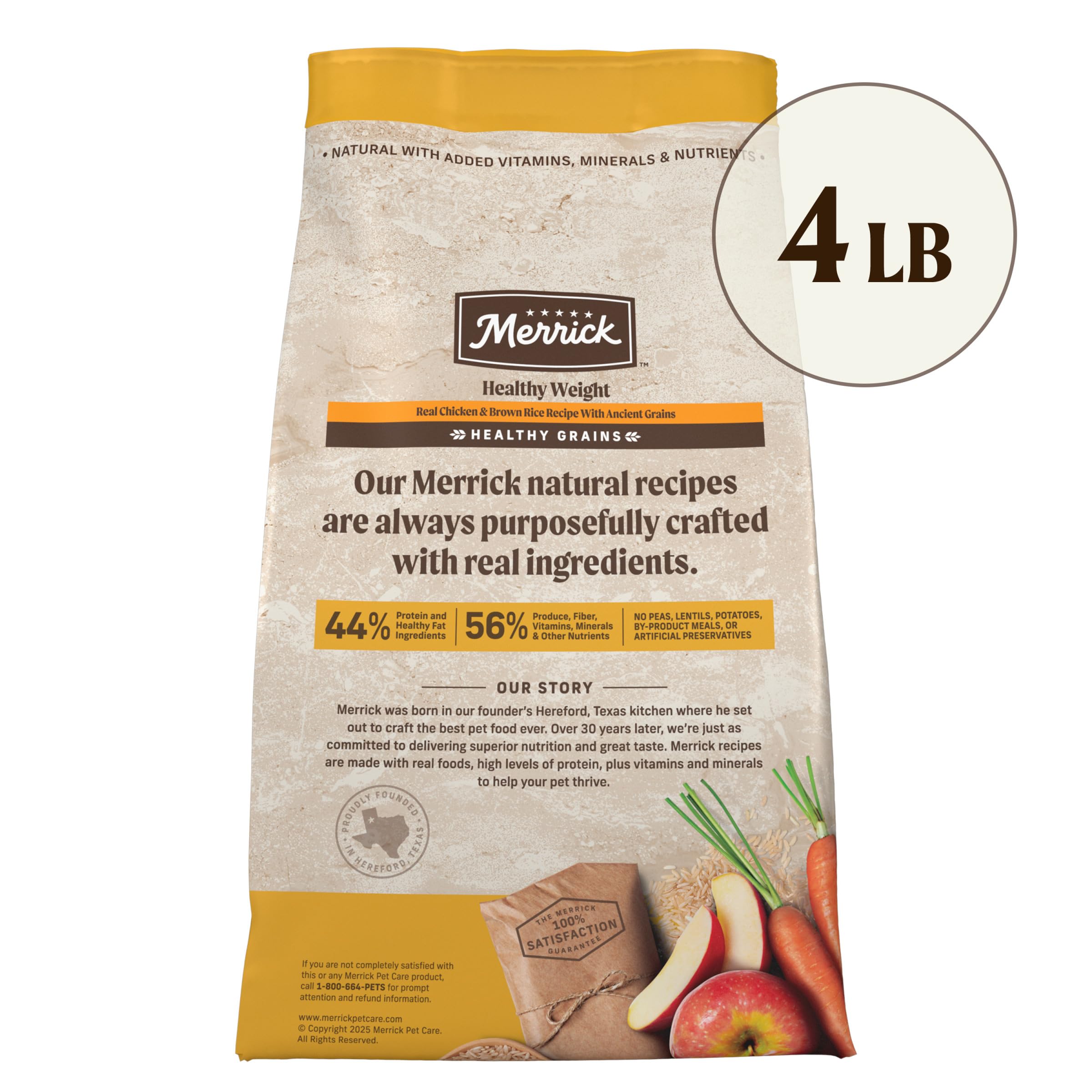 Merrick Healthy Grains Premium Adult Dry Dog Food, Wholesome and Natural Kibble, Healthy Weight Recipe - 4.0 lb. Bag - Image 10