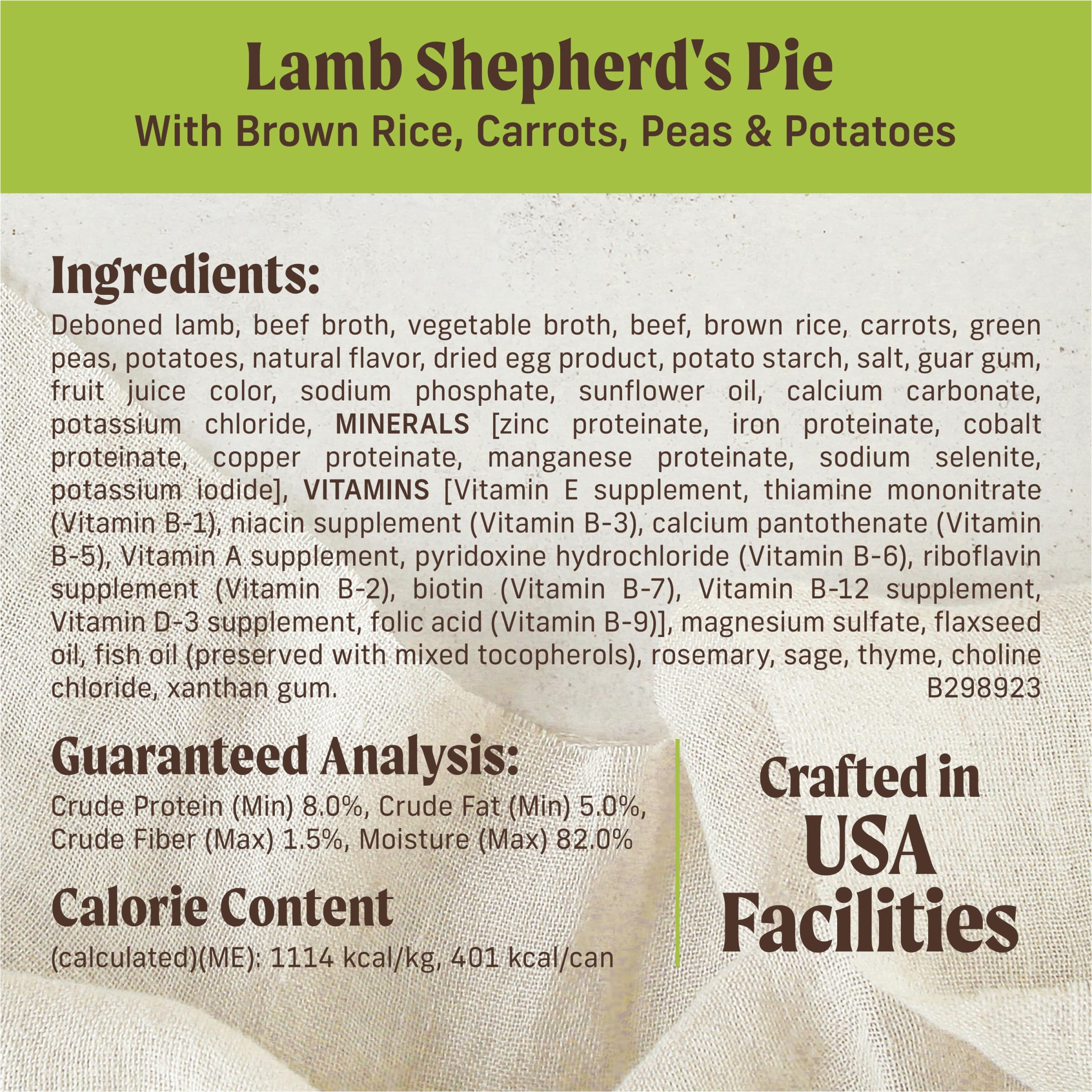 Merrick Kitchen Comforts Healthy Natural Canned Adult Dog Food with Gravy, Shepherd’s Pie with Lamb and Rice - (Pack of 12) 12.7 oz. Cans - Image 6