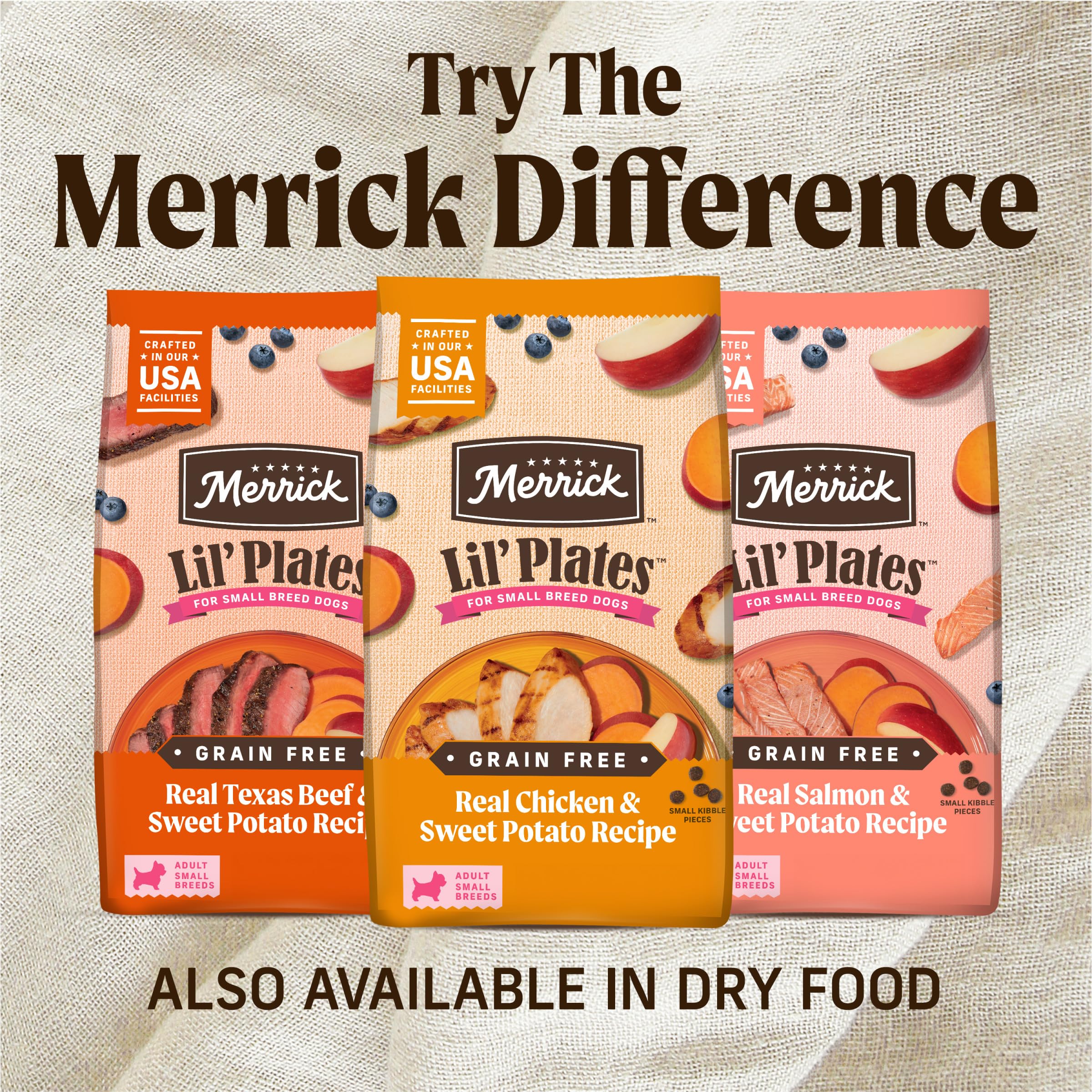 Merrick Lil’ Plates Petite Pates Premium Grain Free Wet Dog Food Variety Pack, Natural Beef, Chicken, Turkey - (Pack of 12) 3 oz. Cans - Image 12
