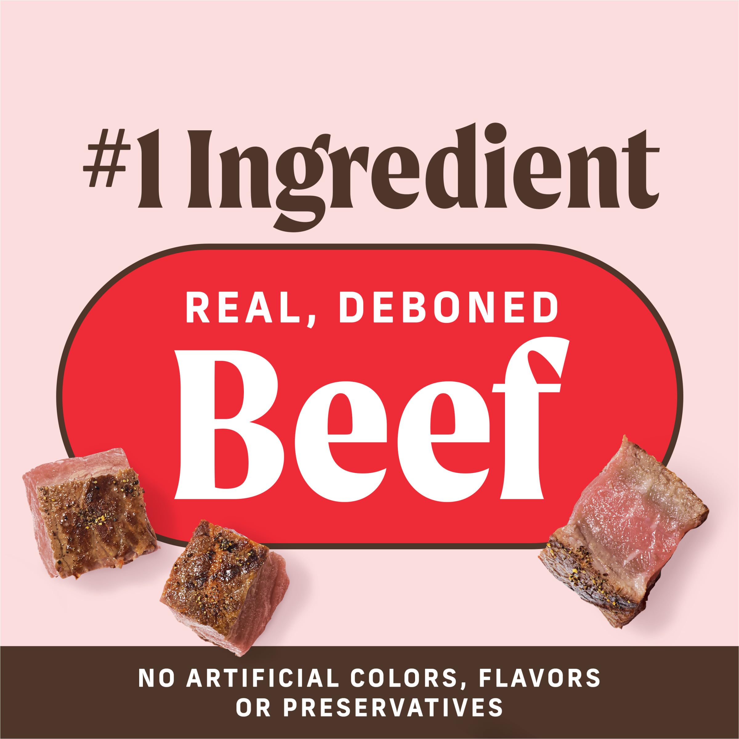 Merrick Power Bites Natural Soft And Chewy Real Meat Dog Treats, Grain Free Snack With Real Beef Recipe - 6 oz. Bag - Image 4