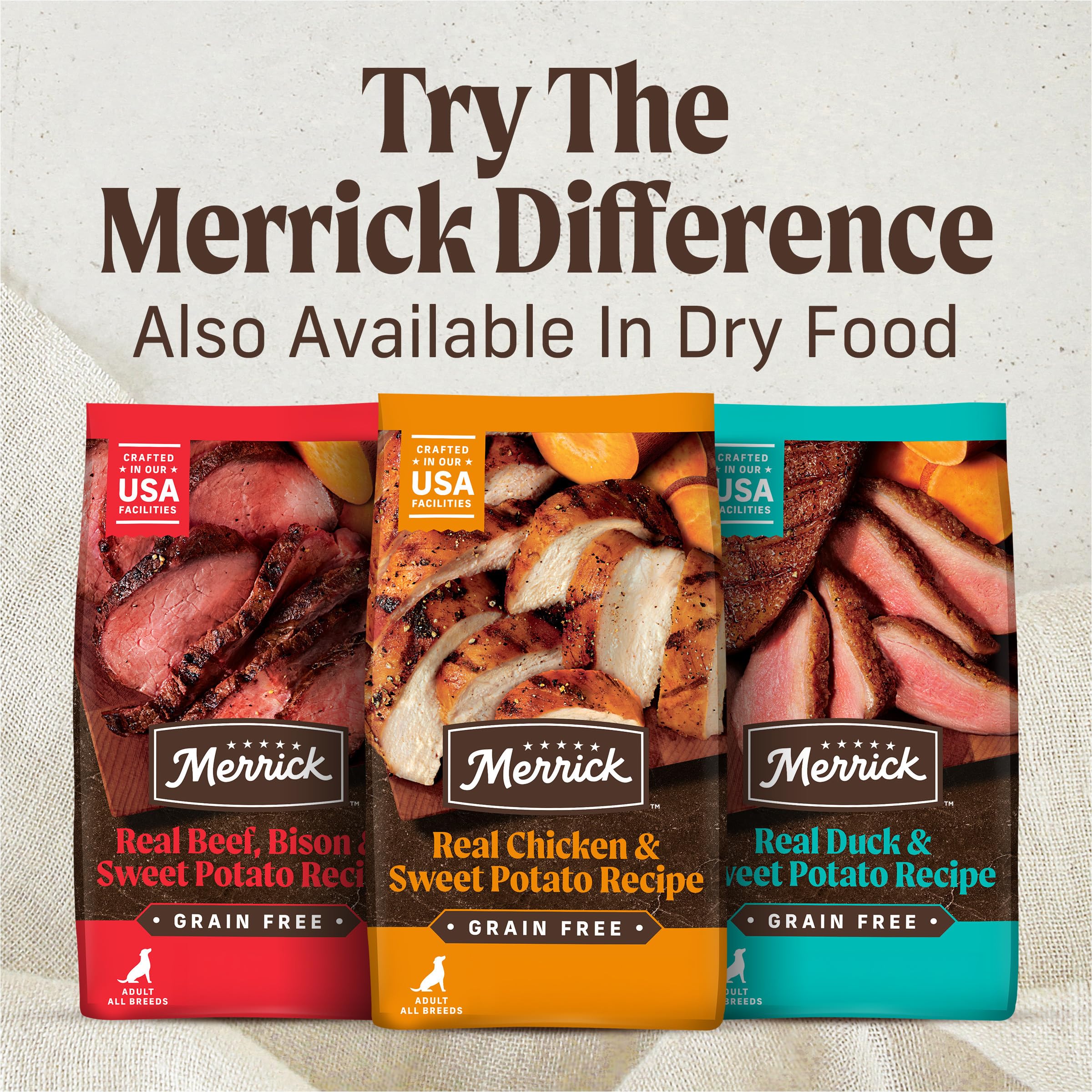Merrick Puppy Plate Grain Free Wet Puppy Food with Real Deboned Beef, Carrots, Sweet Potatoes and Apples in Gravy, 12.7 oz. Can - Image 9