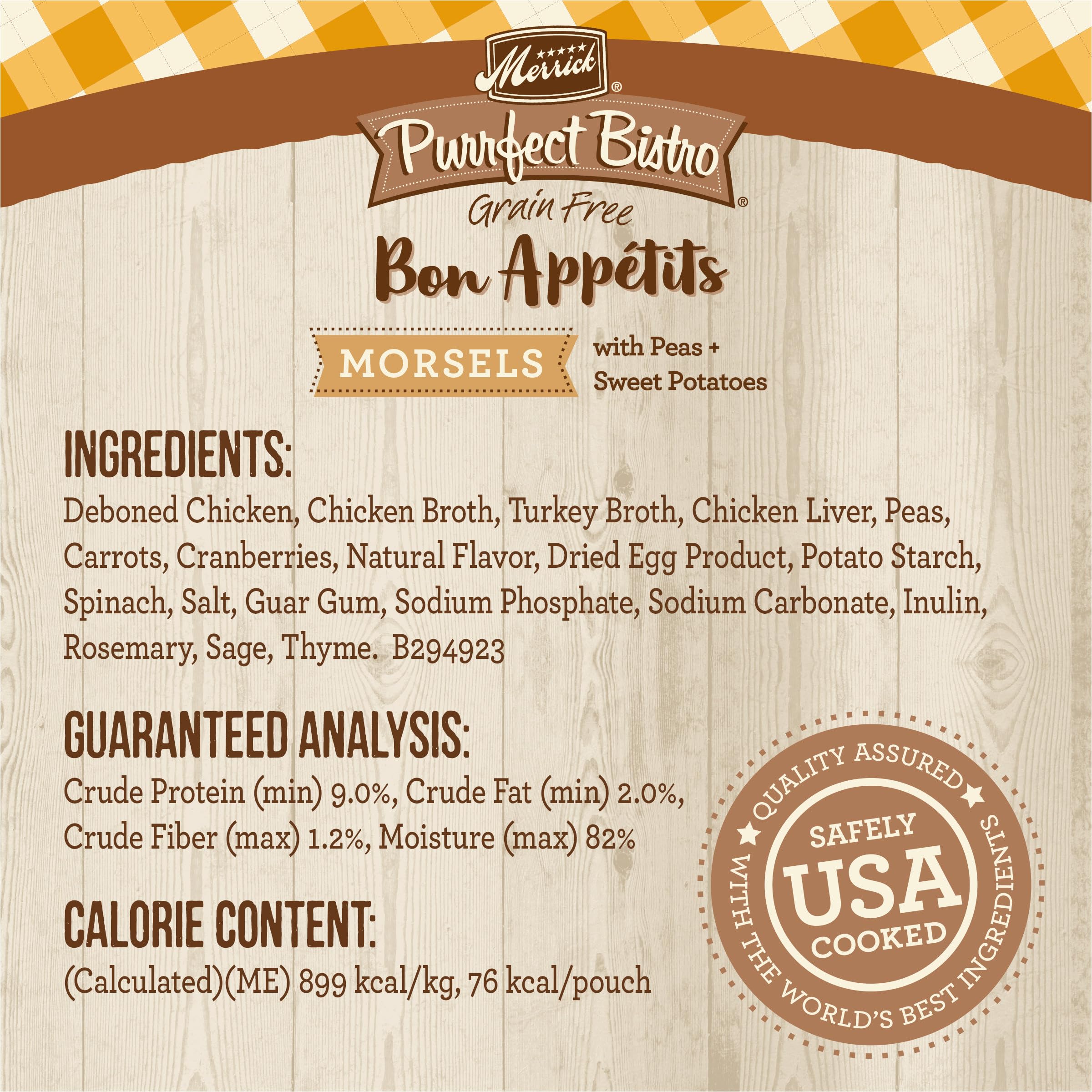 Merrick Purrfect Bistro Bon Appetits Grain Free Wet Cat Food Chicken Recipe Morsels in Gravy - (Pack of 24) 3 oz. Pouches - Image 5