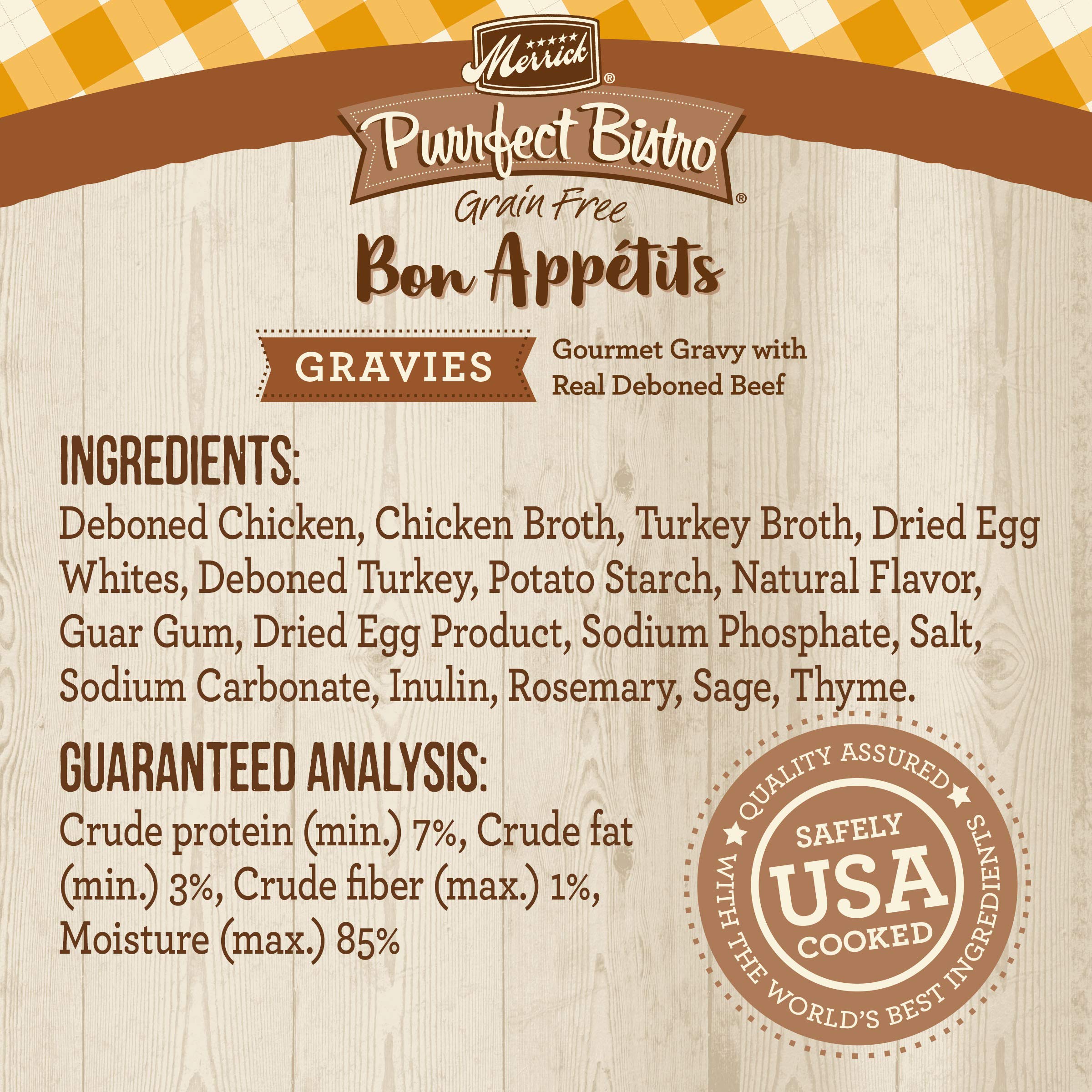 Merrick Purrfect Bistro Bon Appetits Premium Grain Free Wet Cat Food Topper, Chicken Recipe Chunks In Gravy - (Pack of 24) 3 oz. Pouches - Image 4